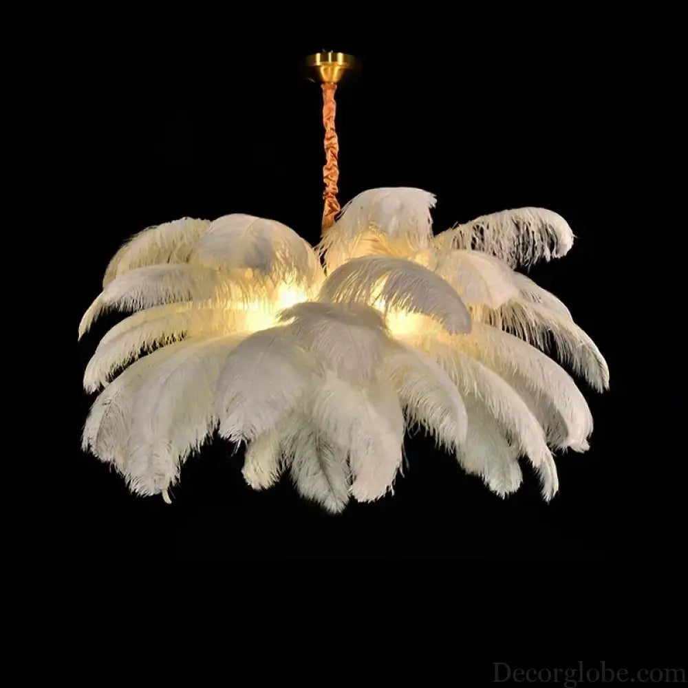 Nordic Feather Pendant Light Modern Art Chandelier for Bedroom Lighting > Ceiling lights > Chandeliers