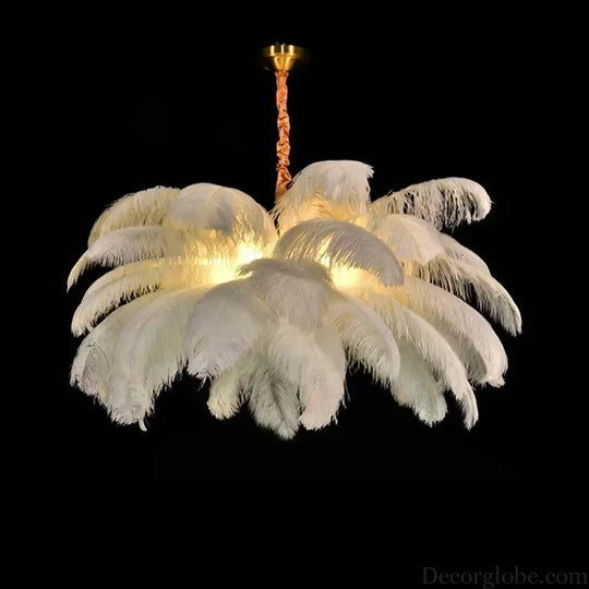 Nordic Feather Pendant Light Modern Art Chandelier for Bedroom Lighting > Ceiling lights > Chandeliers