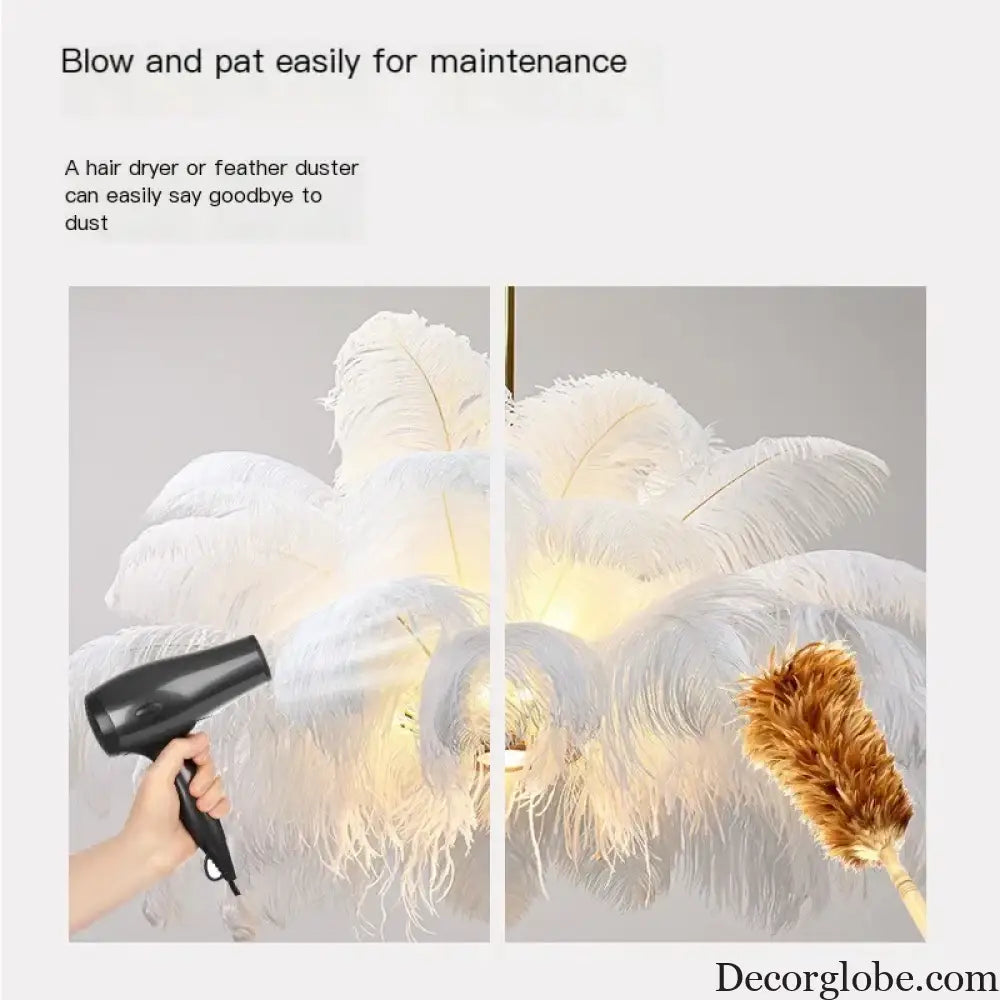 Nordic Feather Pendant Light Modern Art Chandelier for Bedroom Lighting > Ceiling lights > Chandeliers
