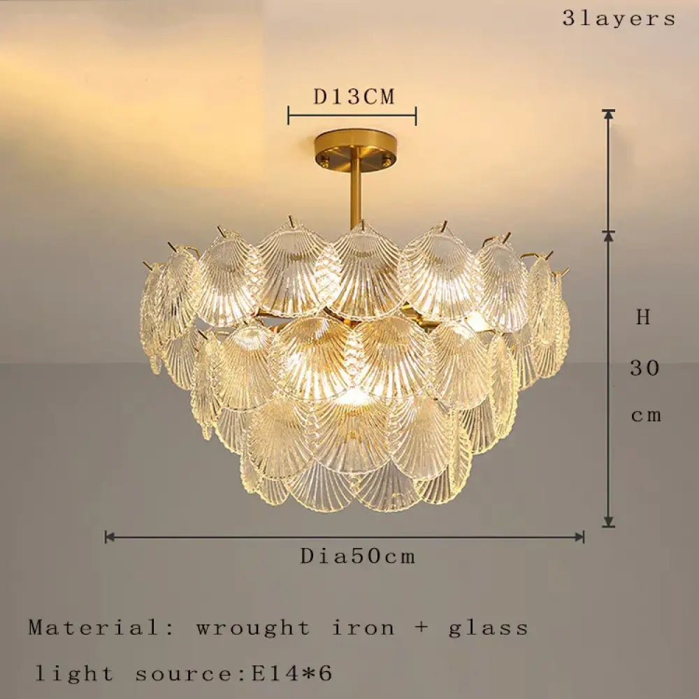 Nordic Postmodern Glass Chandelier - Simple Elegance for Your Living Room, Dining Room, Bedroom, and Study - DecorGlobe