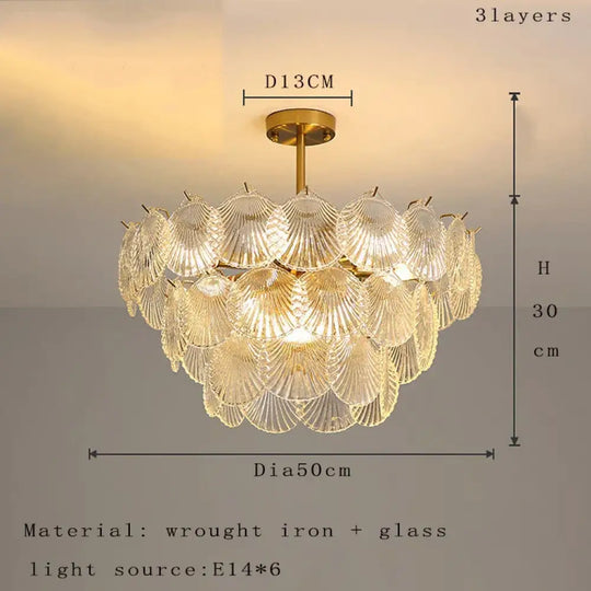 Nordic Postmodern Glass Chandelier - Simple Elegance for Your Living Room, Dining Room, Bedroom, and Study - DecorGlobe