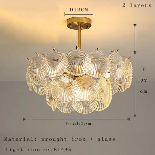 Nordic Postmodern Glass Chandelier - Simple Elegance for Your Living Room, Dining Room, Bedroom, and Study - DecorGlobe