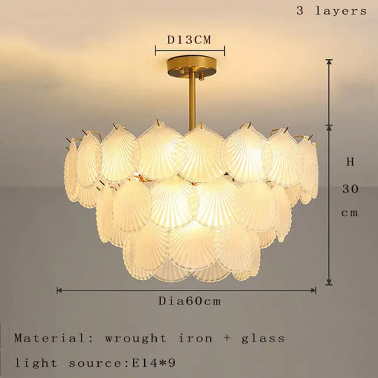 Nordic Postmodern Glass Chandelier - Simple Elegance for Your Living Room, Dining Room, Bedroom, and Study - DecorGlobe