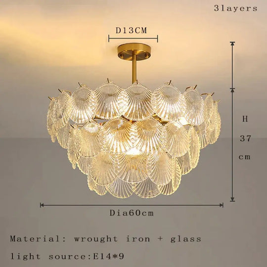 Nordic Postmodern Glass Chandelier - Simple Elegance for Your Living Room, Dining Room, Bedroom, and Study - DecorGlobe