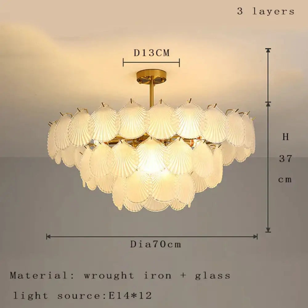 Nordic Postmodern Glass Chandelier - Simple Elegance for Your Living Room, Dining Room, Bedroom, and Study - DecorGlobe
