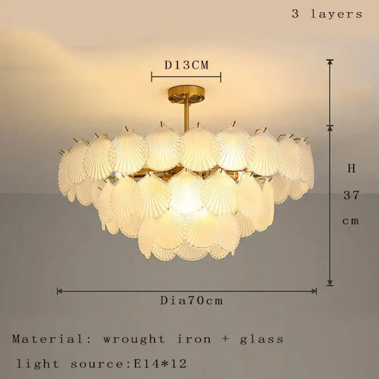 Nordic Postmodern Glass Chandelier - Simple Elegance for Your Living Room, Dining Room, Bedroom, and Study - DecorGlobe
