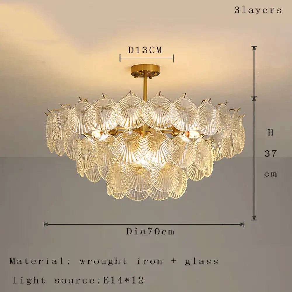 Nordic Postmodern Glass Chandelier - Simple Elegance for Your Living Room, Dining Room, Bedroom, and Study - DecorGlobe