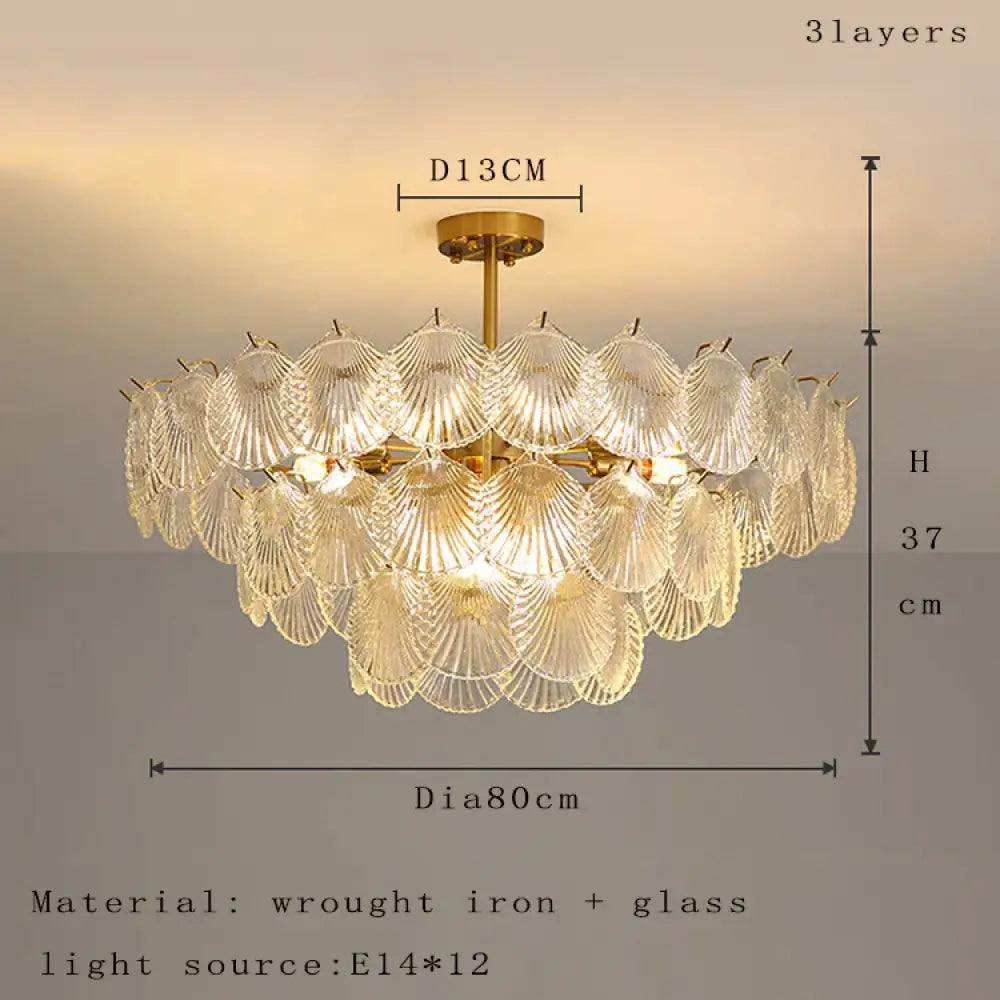 Nordic Postmodern Glass Chandelier - Simple Elegance for Your Living Room, Dining Room, Bedroom, and Study - DecorGlobe