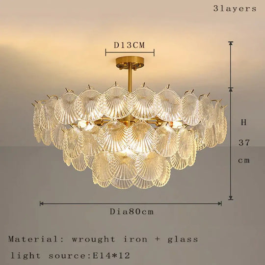 Nordic Postmodern Glass Chandelier - Simple Elegance for Your Living Room, Dining Room, Bedroom, and Study - DecorGlobe