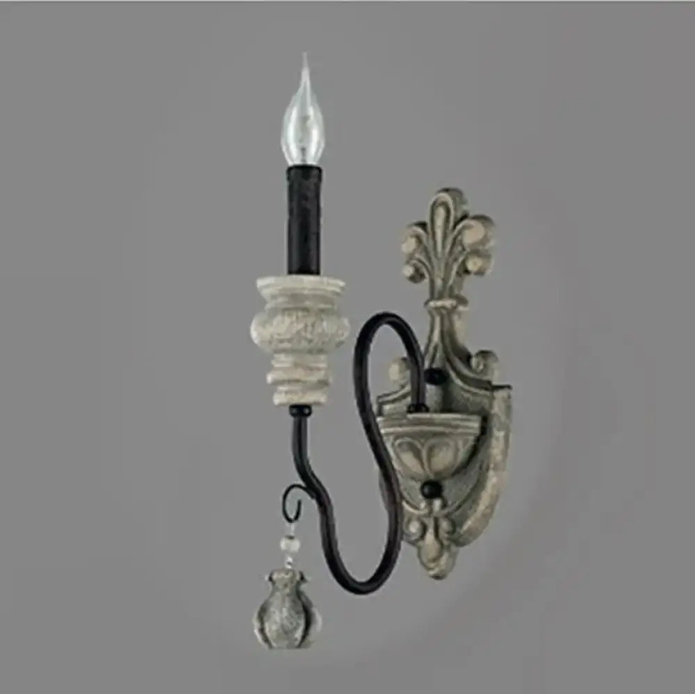 Nordic Retro Wood Look Chandelier Light for Living Room and Restaurant 1 head W Chandelier