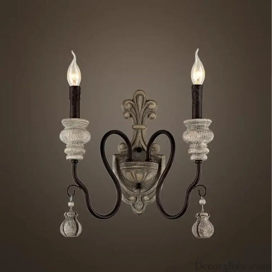 Nordic Retro Wood Look Chandelier Light for Living Room and Restaurant Chandelier