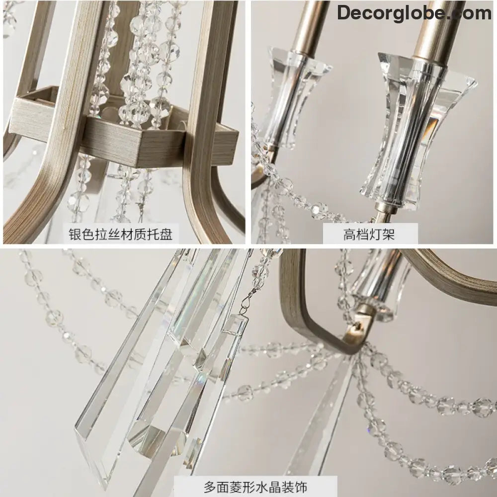 Nordic Style Crystal Chandelier Lighting - Elegance for Your Living Room Ceiling with French Inspired Large Chandeliers, Modern Staircase Lustre Cristal LED Lamp - DecorGlobe
