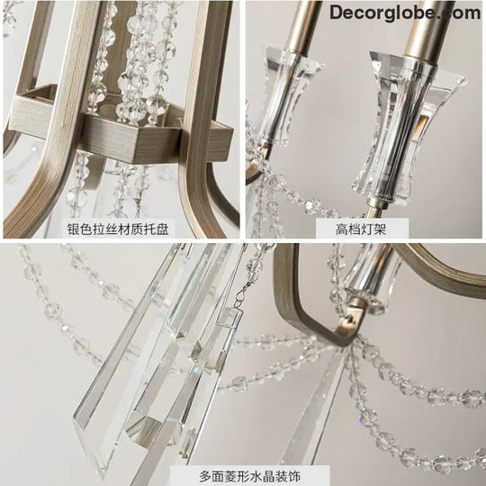 Nordic Style Crystal Chandelier Lighting - Elegance for Your Living Room Ceiling with French Inspired Large Chandeliers, Modern Staircase Lustre Cristal LED Lamp - DecorGlobe