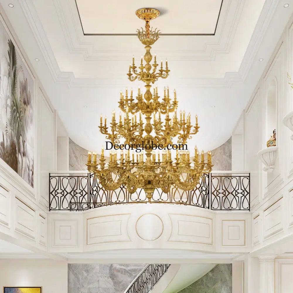 Nova French Copper Crystal Grand Duplex Chandelier Chandelier (diameter 226cm, height 317cm) Chandelier