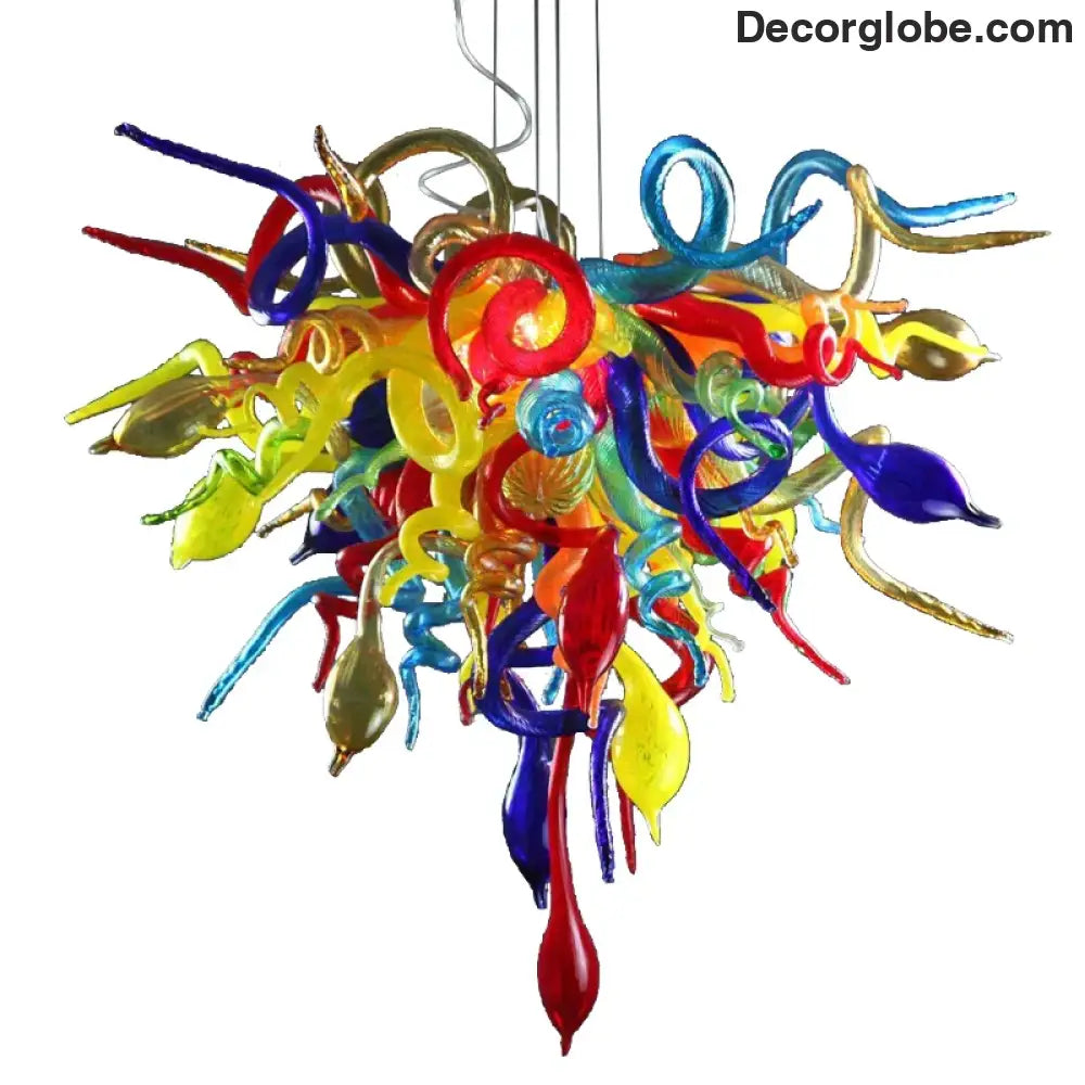 NYXRA Multi-Color Hand-Blown Glass LED Pendant Chandelier W50xH40cm chandelier