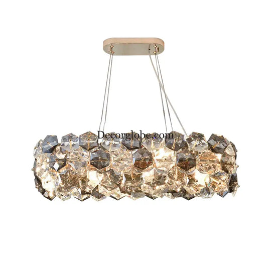 Post-modern Crystal Wrought Iron Chandelier - Elegance for Dining Rooms, Creative Living Rooms, and Glossy Suspension Lighting in Bedrooms - DecorGlobe
