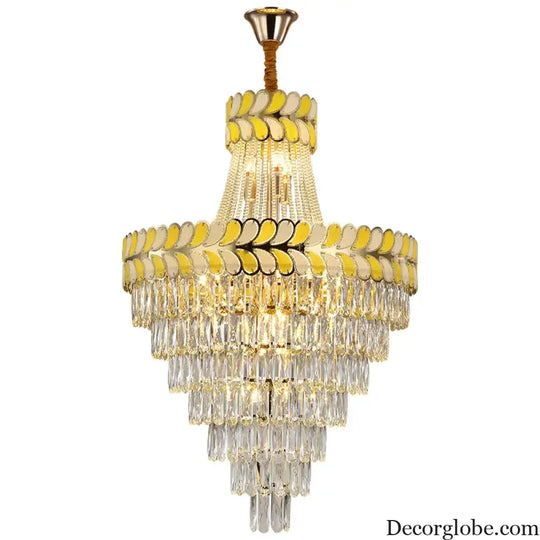 Postmodern Crystal Chandelier - Elegance for Living Rooms, Villa Halls, Duplex Stairwells, and Middle Building Spaces - DecorGlobe