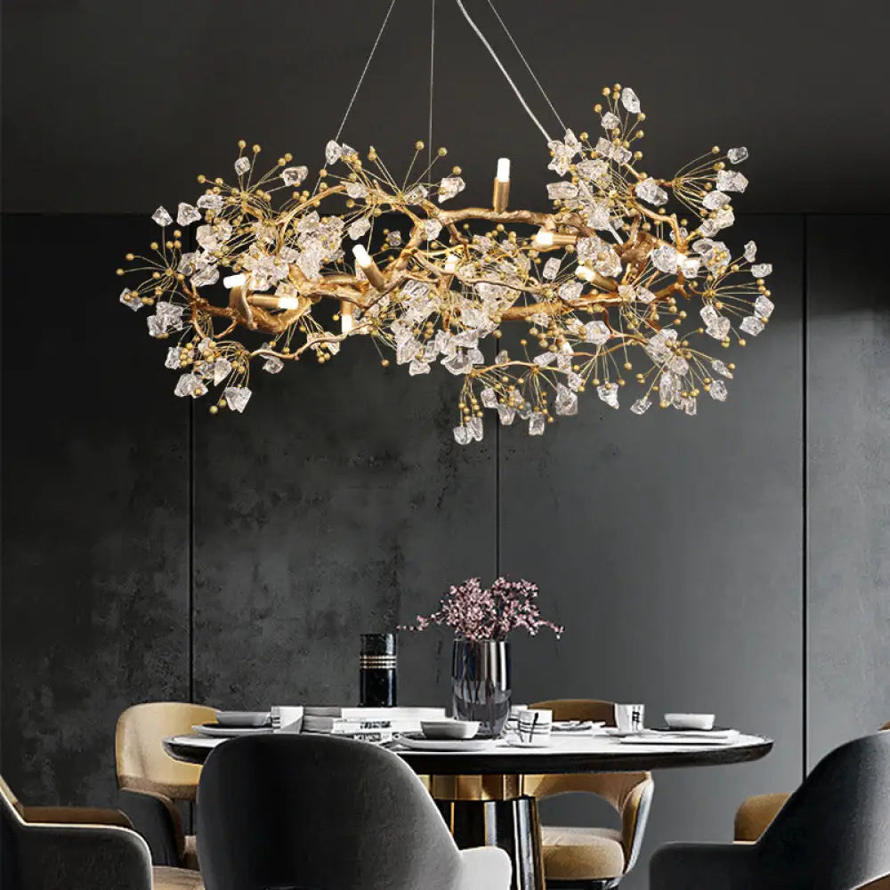 Cross-Border Living Room Crystal Chandelier Luxury Villa Hotel Restaurant Bar Model Exhibition Hall Branch Personalized