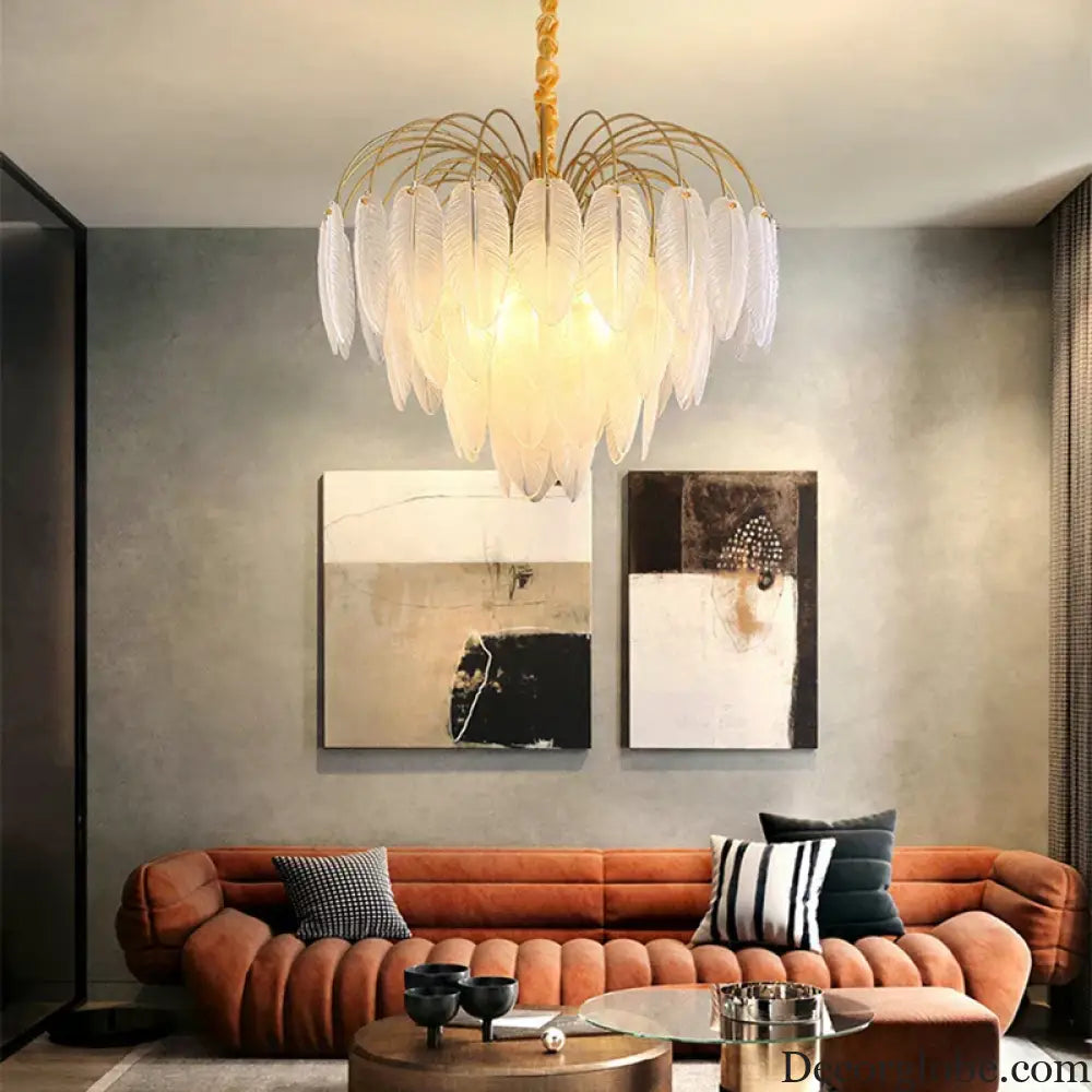 Postmodern Light Luxury Crystal Chandelier - Nordic Minimalist Elegance for Living Rooms, Bedrooms, and Dining Spaces - DecorGlobe