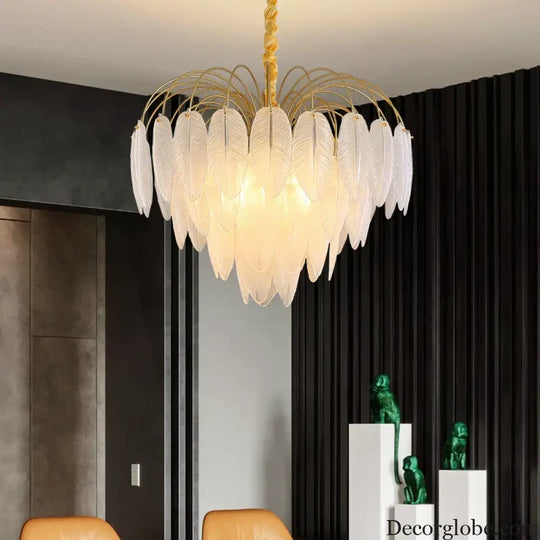 Postmodern Light Luxury Crystal Chandelier - Nordic Minimalist Elegance for Living Rooms, Bedrooms, and Dining Spaces - DecorGlobe