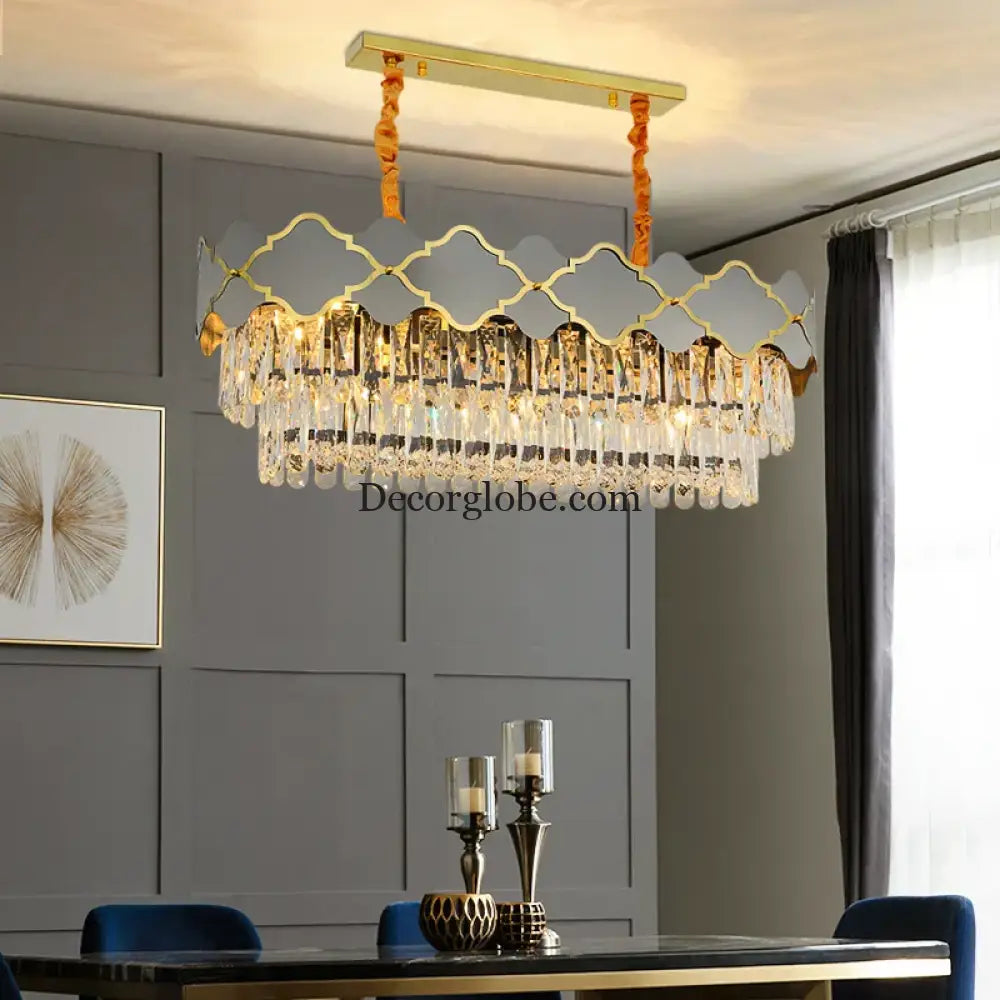 Postmodern Light Stainless Steel Crystal Chandelier - Starry Sky Illumination for Living, Dining, and Bedroom Ambiance - DecorGlobe