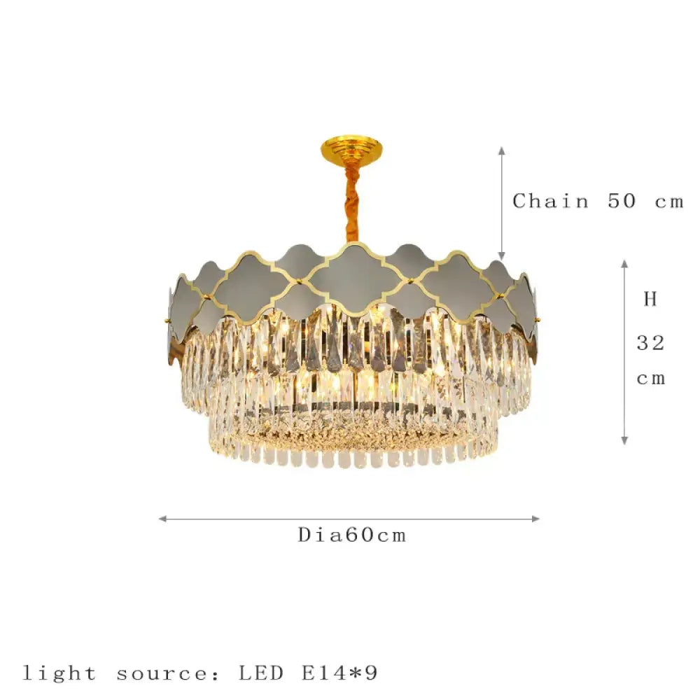 Postmodern Light Stainless Steel Crystal Chandelier - Starry Sky Illumination for Living, Dining, and Bedroom Ambiance - DecorGlobe