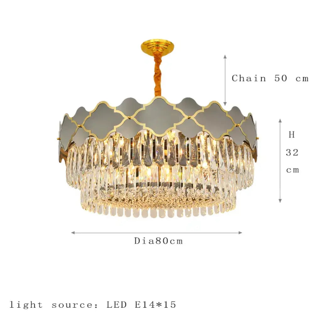 Postmodern Light Stainless Steel Crystal Chandelier - Starry Sky Illumination for Living, Dining, and Bedroom Ambiance - DecorGlobe