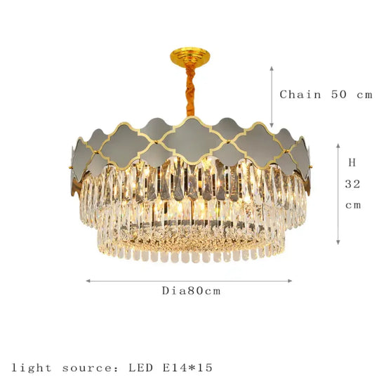 Postmodern Light Stainless Steel Crystal Chandelier - Starry Sky Illumination for Living, Dining, and Bedroom Ambiance - DecorGlobe