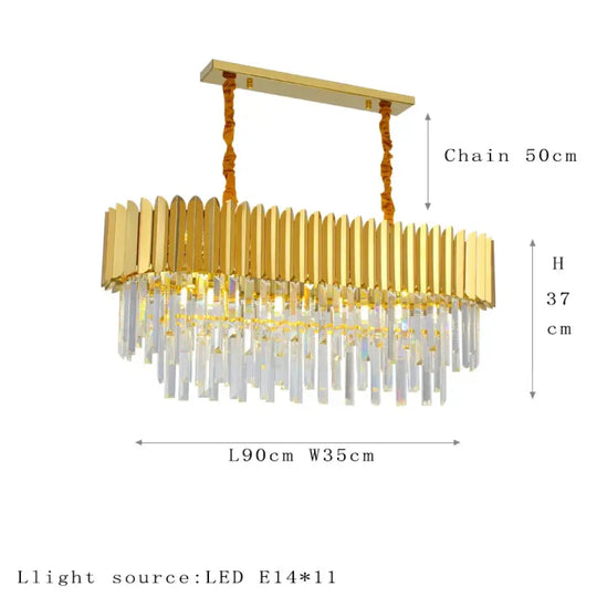 Postmodern Round Gold Stainless Steel Crystal LED Chandelier - Contemporary Illumination for Dining Elegance - DecorGlobe