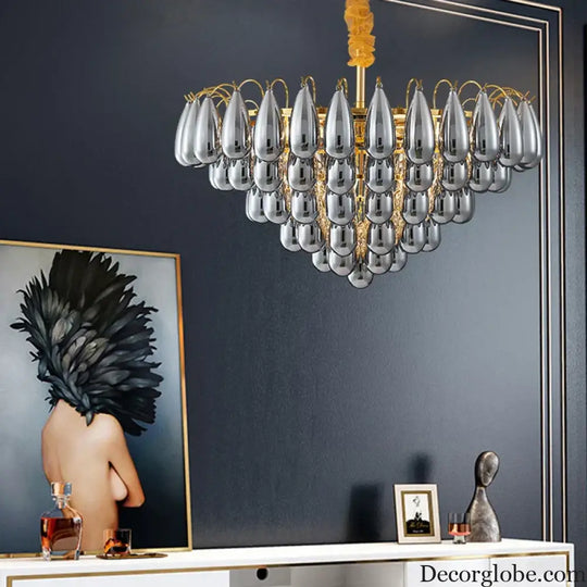 Postmodern Stainless Steel Round LED Chandelier - Designer Lighting Fixture for Dining Rooms - DecorGlobe