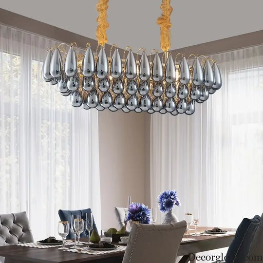 Postmodern Stainless Steel Round LED Chandelier - Designer Lighting Fixture for Dining Rooms - DecorGlobe