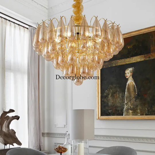 Postmodern Stainless Steel Round LED Chandelier - Designer Lighting Fixture for Dining Rooms - DecorGlobe