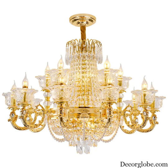 European Luxury Crystal Branch Chandelier for Villa Living