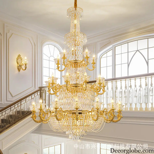 European Luxury Crystal Branch Chandelier for Villa Living