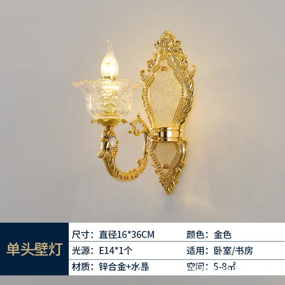 European Luxury Crystal Branch Chandelier for Villa Living Single head wall light
