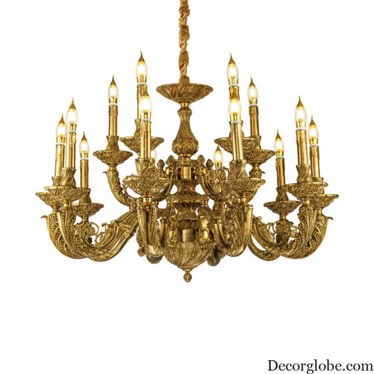 Sloane French Baroque Crystal Copper Branch Chandelier - DecorGlobe