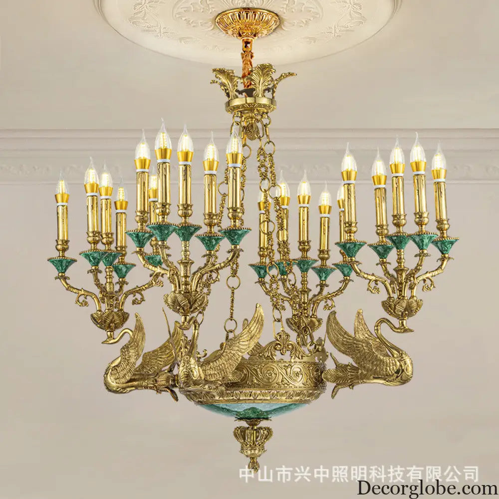 Sofia - French Grand Copper Crystal Villa Chandelier Chandelier