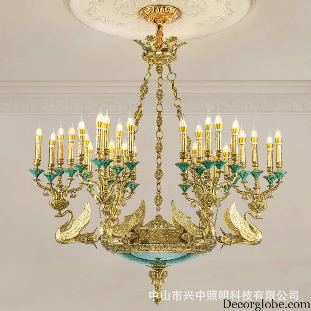 Sofia - French Grand Copper Crystal Villa Chandelier Chandelier