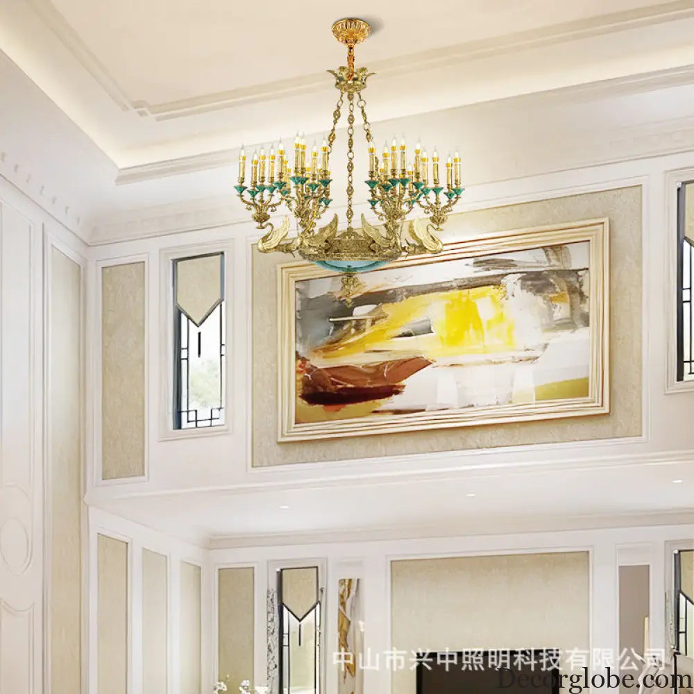 Sofia - French Grand Copper Crystal Villa Chandelier Chandelier