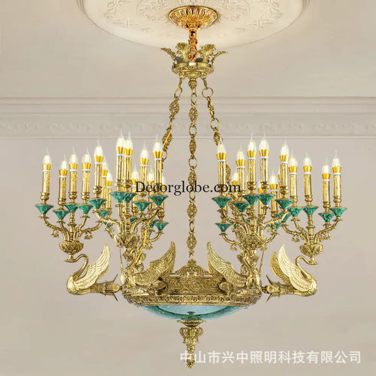 Sofia - French Grand Copper Crystal Villa Chandelier Chandelier