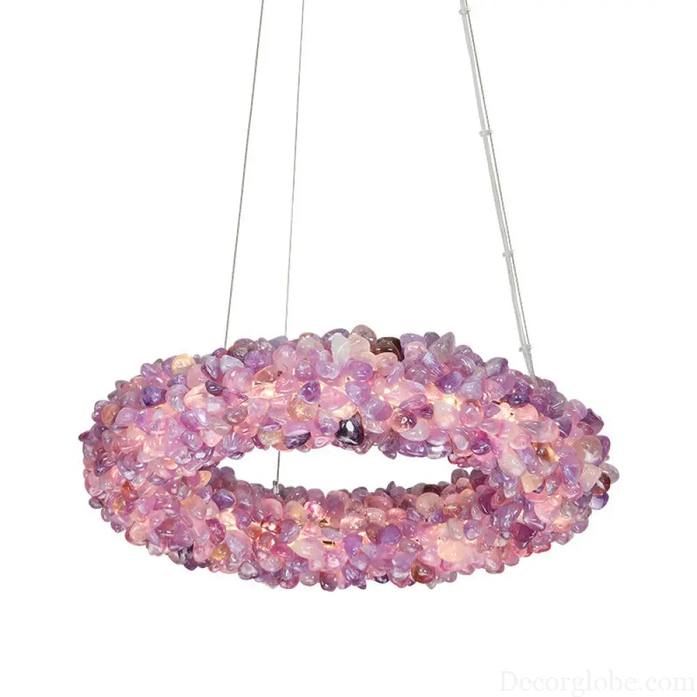 Natural Crystal Chandelier for Living Room Bedroom & Restaurant