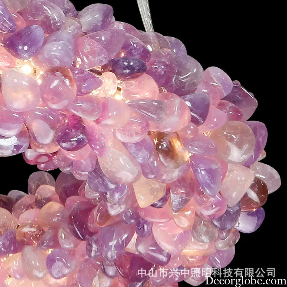 Natural Crystal Chandelier for Living Room Bedroom & Restaurant