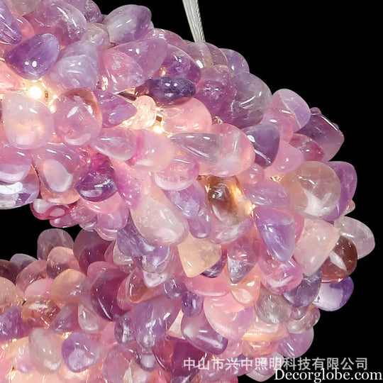 Natural Crystal Chandelier for Living Room Bedroom & Restaurant