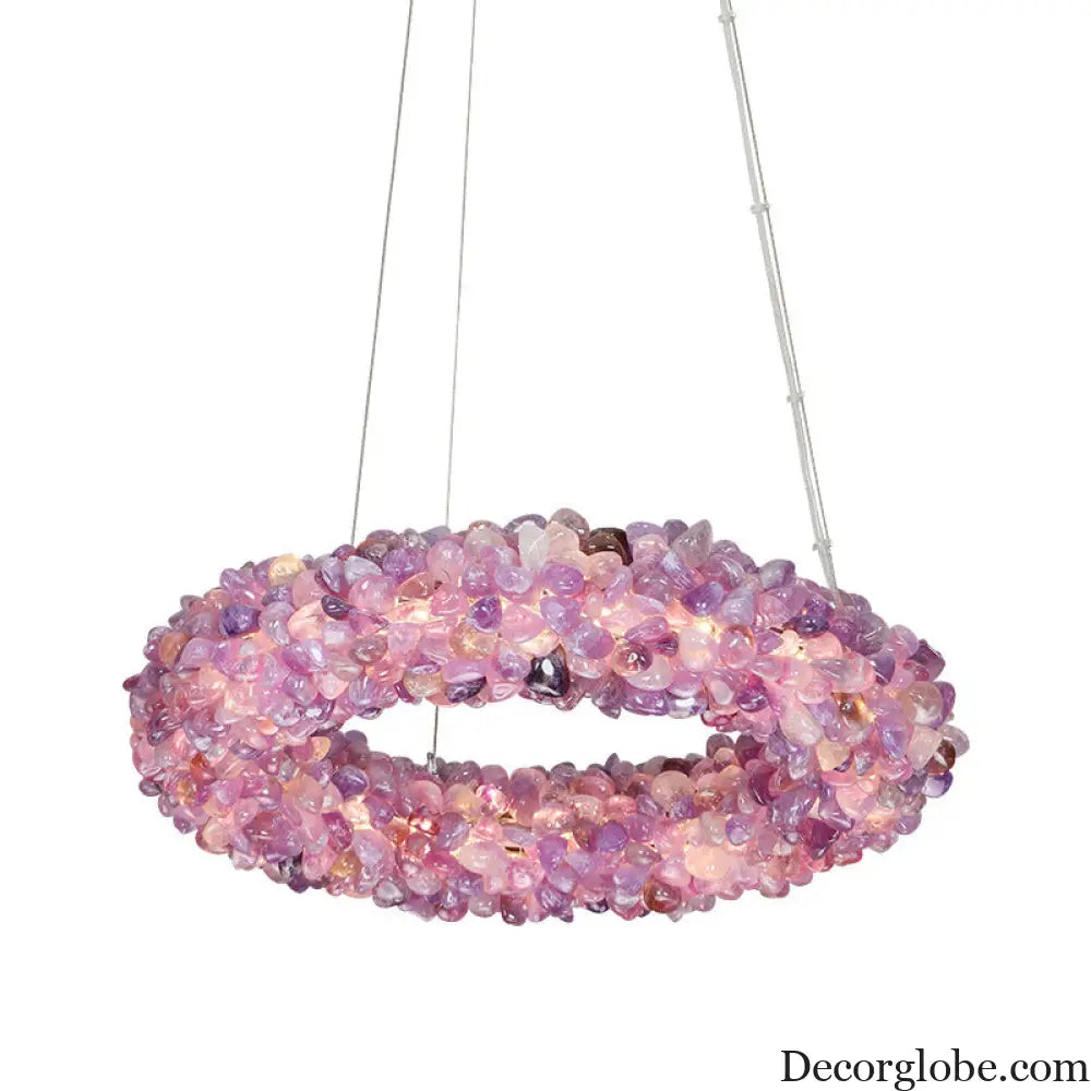 Natural Crystal Chandelier for Living Room Bedroom & Restaurant
