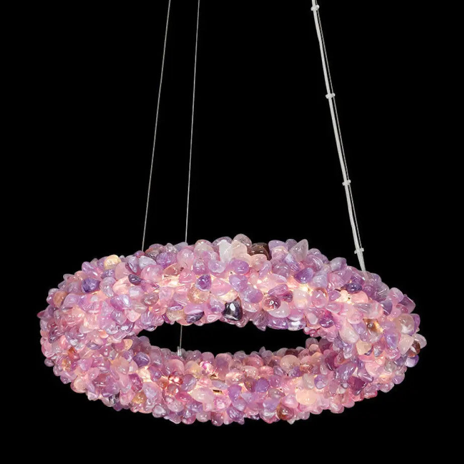 Natural Crystal Chandelier for Living Room Bedroom & Restaurant