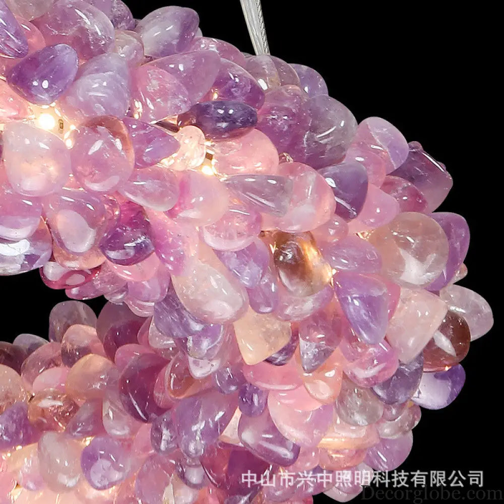 Natural Crystal Chandelier for Living Room Bedroom & Restaurant