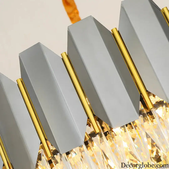 Stainless Steel Light Luxury Crystal Chandelier - A Postmodern Marvel for Living Rooms, Simple Dining Rooms, and Nordic Bedrooms - DecorGlobe