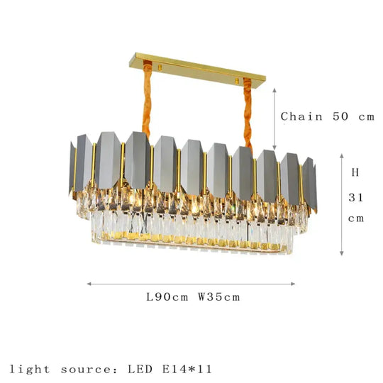 Stainless Steel Light Luxury Crystal Chandelier - A Postmodern Marvel for Living Rooms, Simple Dining Rooms, and Nordic Bedrooms - DecorGlobe