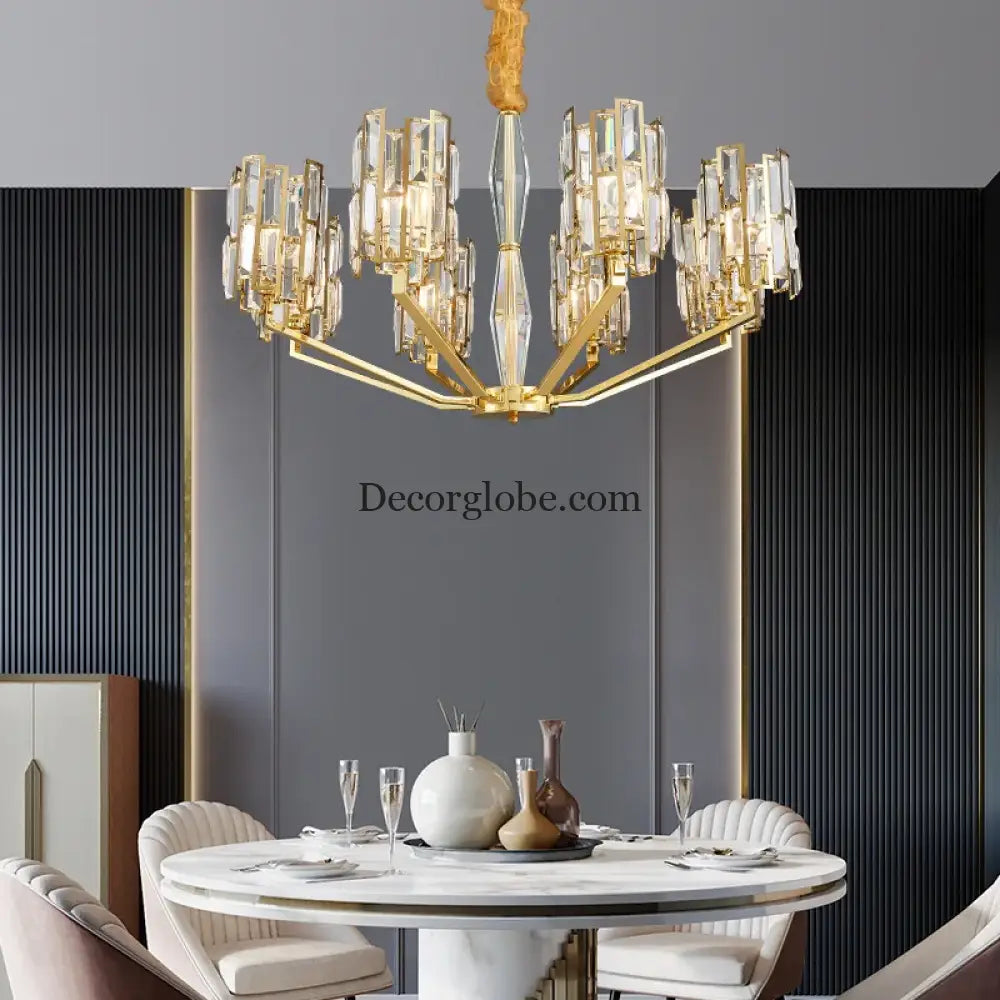 Stainless Steel Living Room Dining Room Chandelier - Designer Post-Modern Elegance for Villas and Duplex Buildings - DecorGlobe