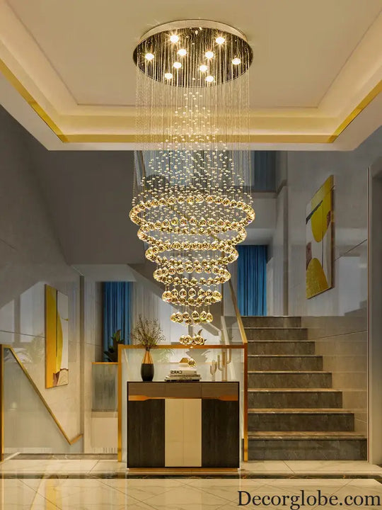 Starry Crystal Loft Chandelier - High-Quality Pendant Light for Elegant Spaces - DecorGlobe